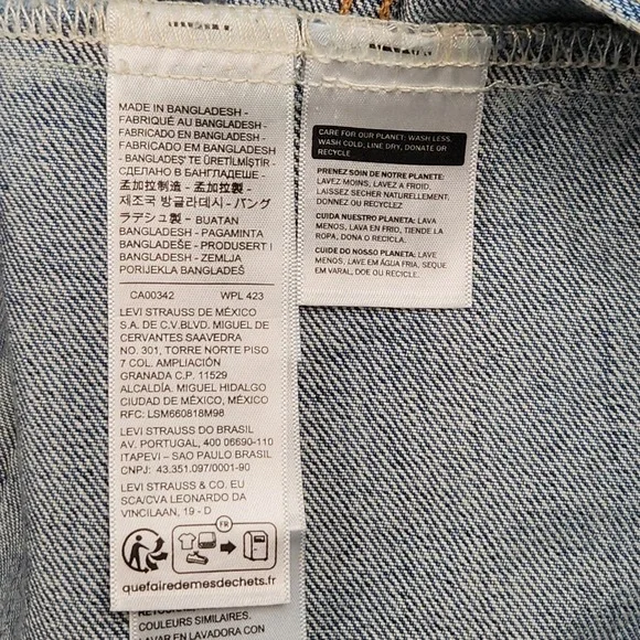 Levis Relaxed Fit Denim Trucker‎ Jacket Mens Small Light Wash Blue Jean - Picture 7 of 16